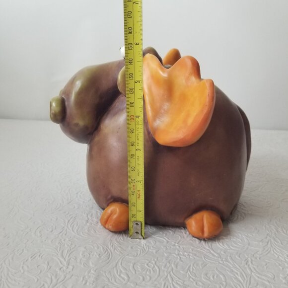 Vtg 1970's Paolo Chiari Moose Coin Bank Italy Whimsical Cartoonish  Brown Orange - Picture 16 of 16